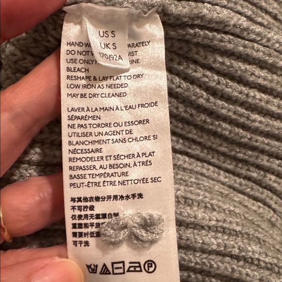 Anthropologie Sophie Ribbed Sweater Rainbow Stripe Chunky Knit-Small - Picture 10 of 11